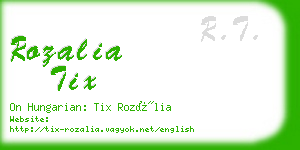 rozalia tix business card